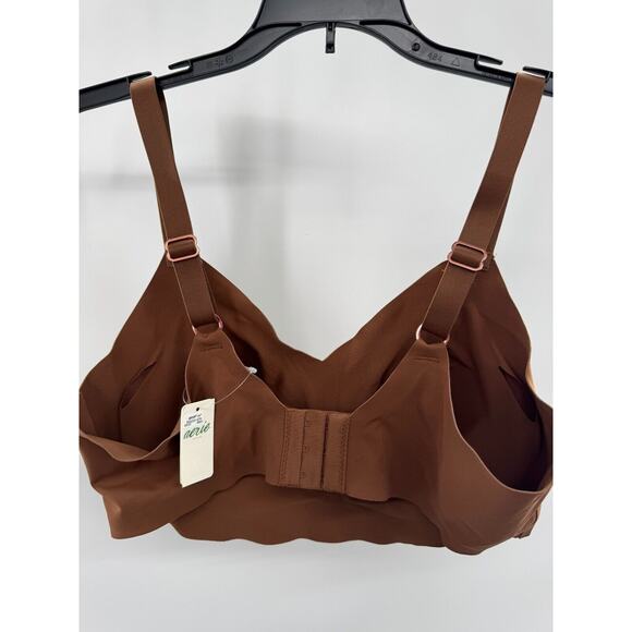 Aerie Coussine Women T Shirt Bra Bronze XXL Wireless Removable Pads Seamless NWT - Picture 2 of 3